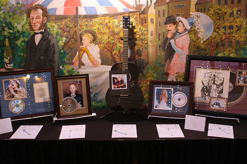 There were many musical albums, instruments and other signed memorabilia in the silent auction Thursday, Oct. 14 during Dr. Idol at Michaelâ€™s on East.