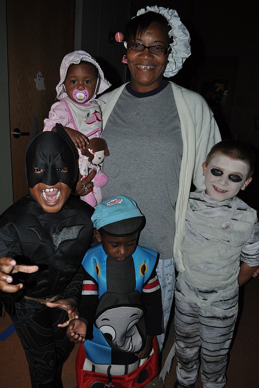 Pictured clockwise from front center are Kaimel Williams, Kamaurion Williams, Anajai Williams, Melody Williams and Jeremy Keefer.