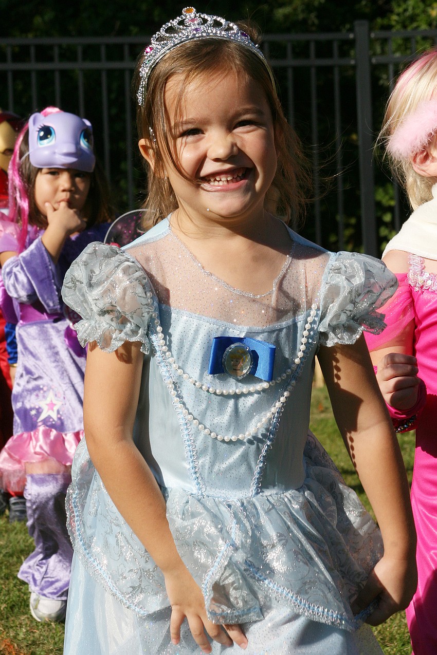 Mira Ways loved showing off her costume to all the parents and friends at the Primrose Parade of Costumes.