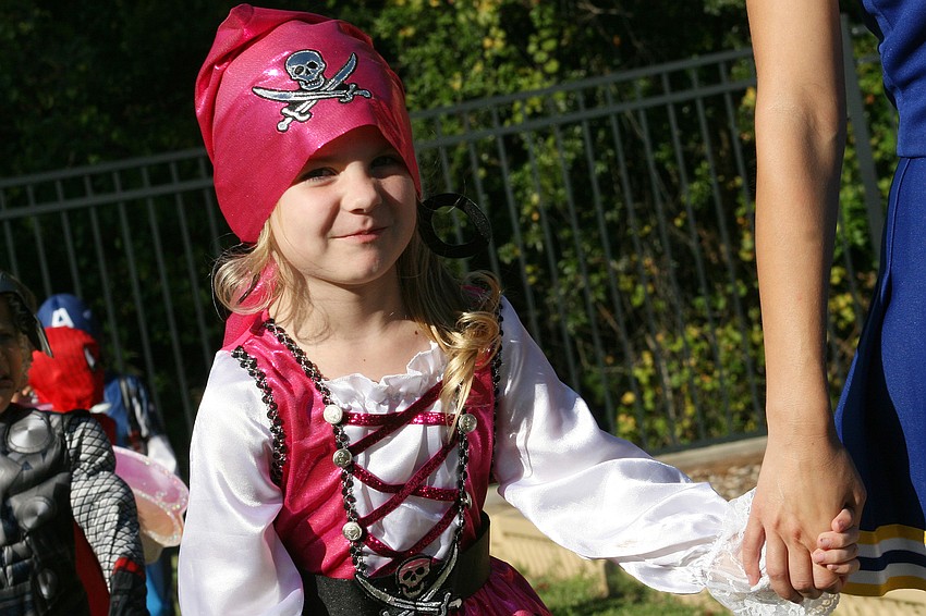 Elizabeth Zolkos invaded the Primrose campus as a pirate.