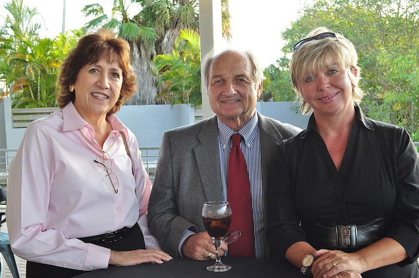 Judy Bennett, Chairman of the Board of Mote Aquarium Bob Carter and Jane Bennett