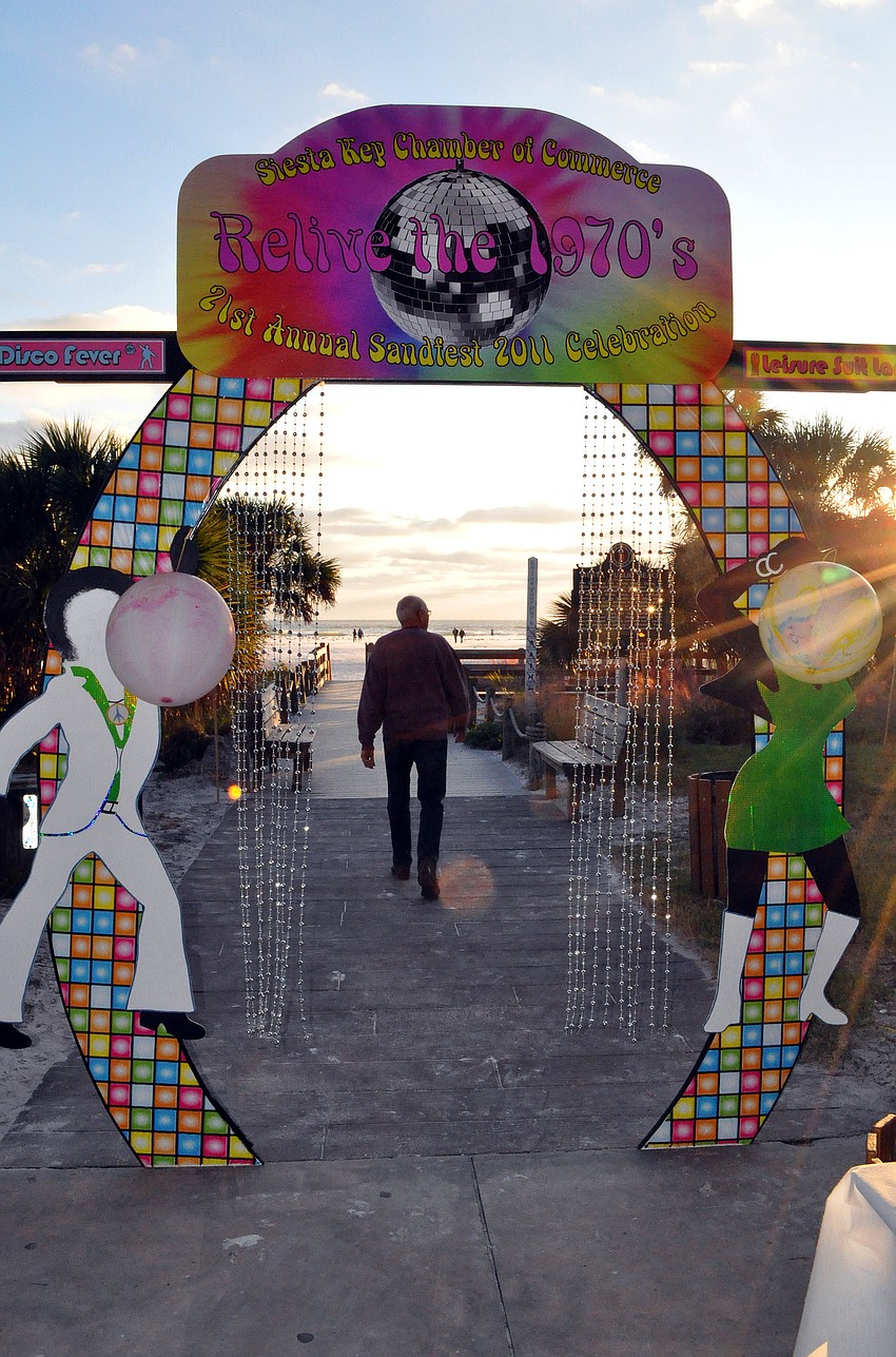 The funky entry from the beach into the pavilion.