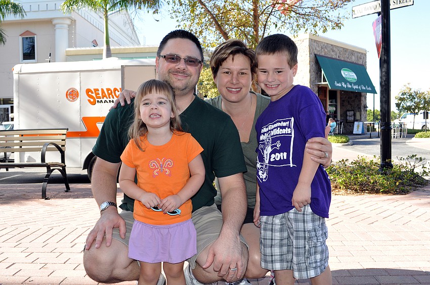 Mike and Nicole Bentze and their children Liz, 2, and Nate, 5, enjoyed an afternoon of chili and fire trucks.