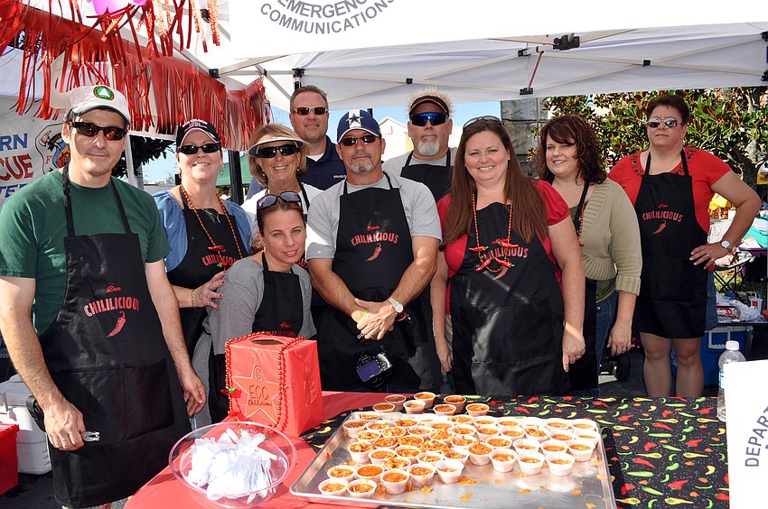 Manatee County Public Safety ECC and EMS, who participated for the first time, made buffalo chicken chili.