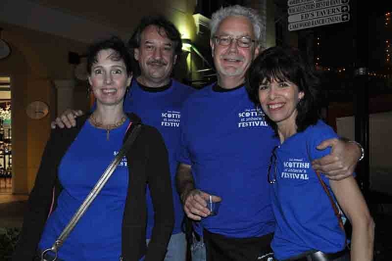 Michelle Delorme, Johnny Vlahos and John and Carol Palmer sold raffle tickets for the Wobbly Feet Foundation.