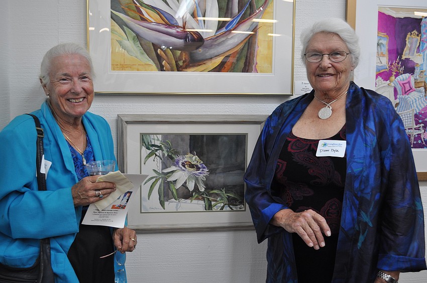 Evie Peck and Diane Oyla in front of Peck's 