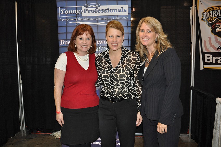 Tara Donovan, Jack Dezelski and Kim Dalglish with Manatee Young Professionals Group