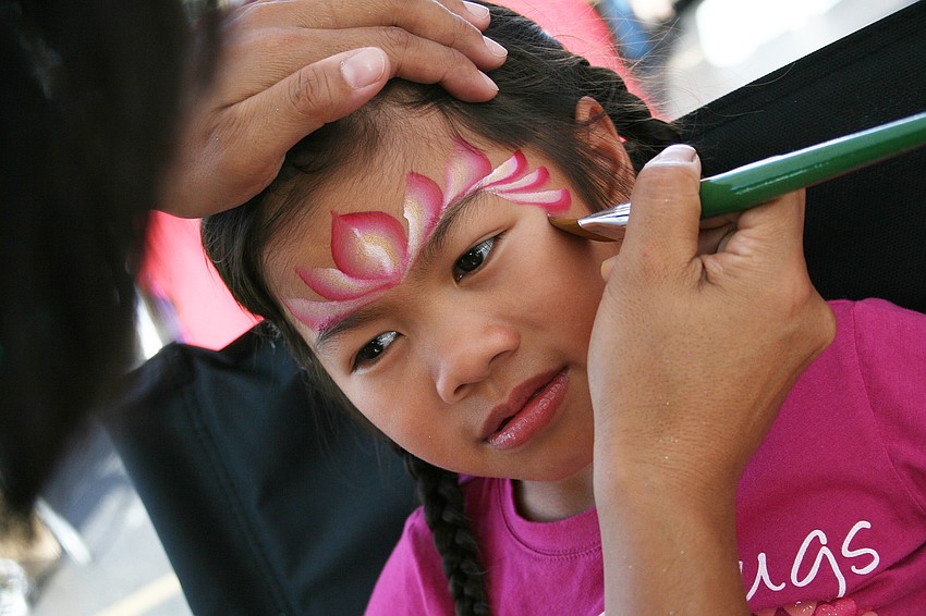 Rven Miranda, 6, made sure to get her face painted.