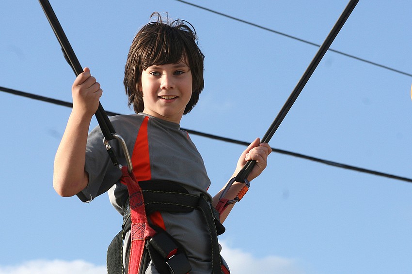 Cameron Cropper, 8, loved the view from above.