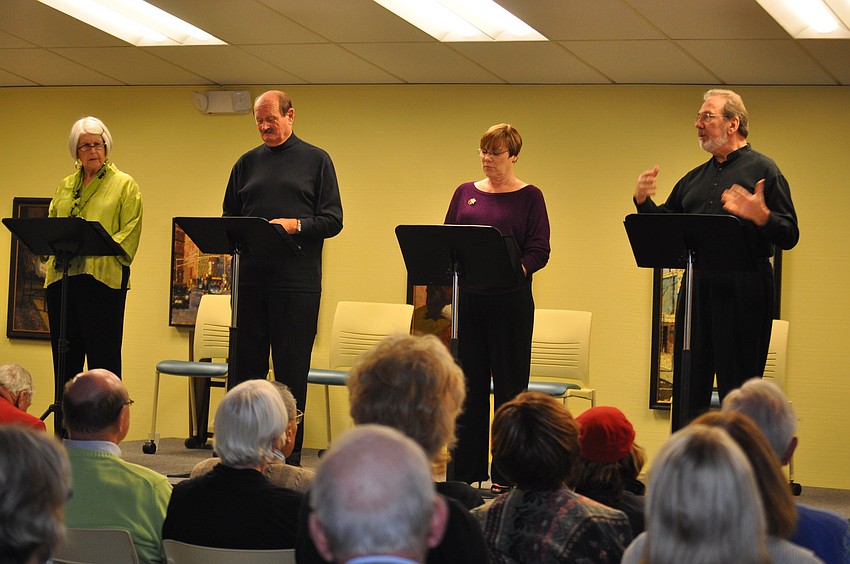 Rosalind Cramer, Geoffrey Todd, Lynne Armington and Joe Kerata of the Asolo Rep Guild