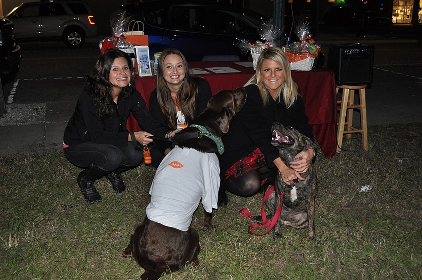 Jessica Burton with Gus, Jessica Manzano and Michelle Sampson with Holly
