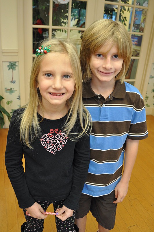 Freedom Elementary School students Emily and Joshua Kopczynski attended the breakfast.