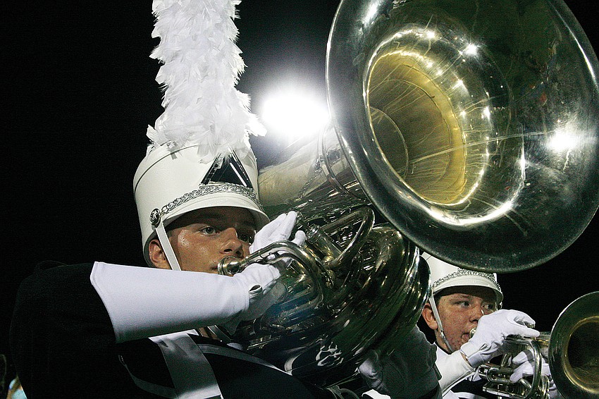 Lakewood Ranch musician Clay Ankeney performed on tuba during halftime at the annual Lakewood Ranch/Braden River rivalry game Sept. 2. Published Sept. 8, 2011.