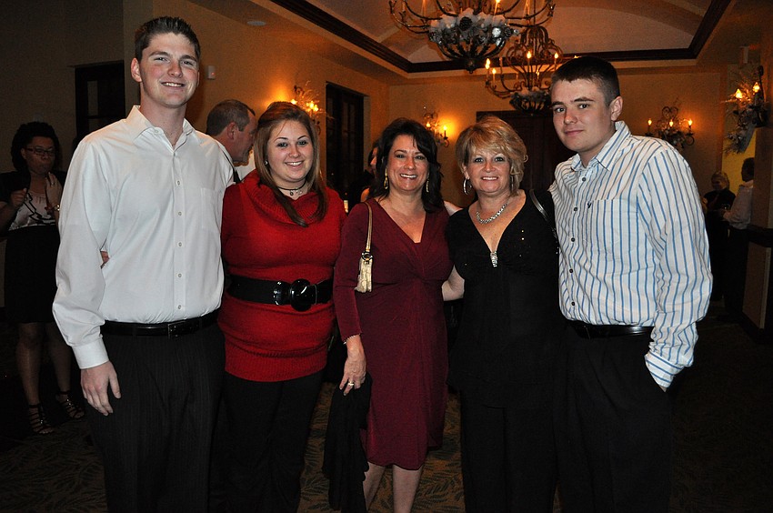 Jacob Zaagman, Taryn Gillette, Scarlet Goelz, Laurie Wark and Matthew Gillette showed their support for Shaggys Hair Studio is Lakewood Ranch.