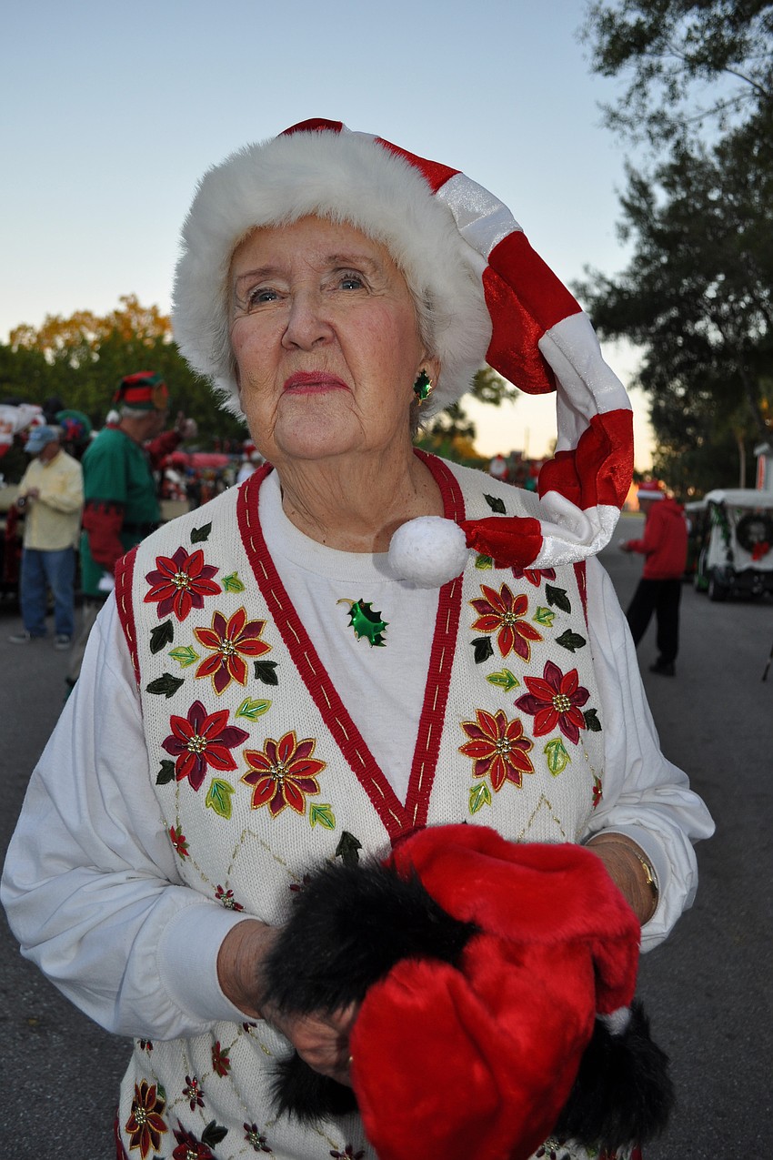 Margaret French loved her Christmas hat.