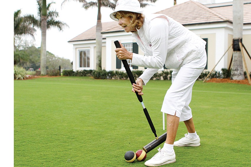 Susan Lawrence helped build up The Oaks croquet team to more than 50 members.