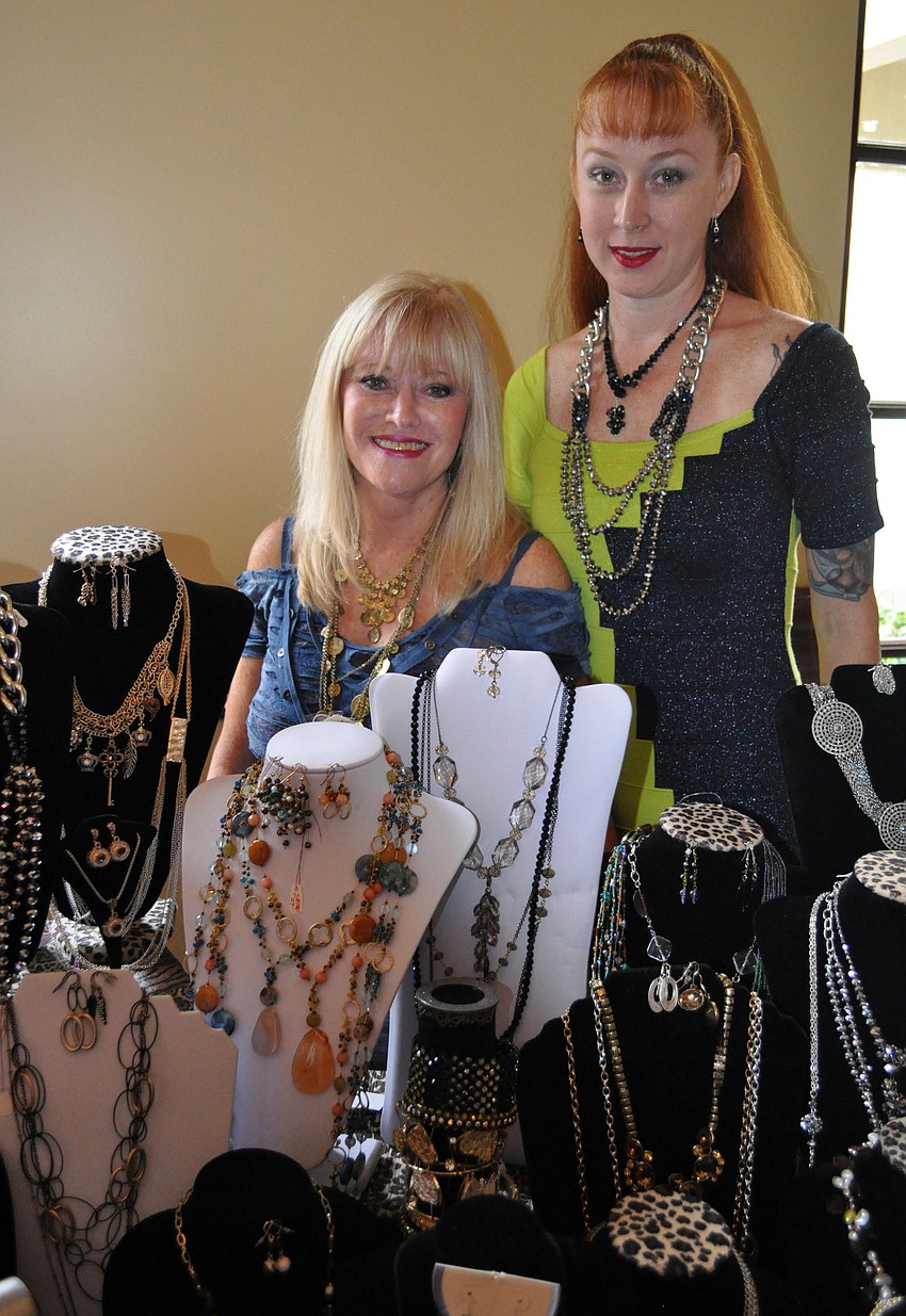 Wendy Circone and Marjorie Stonecypher displayed jewelry from Wendyâ€™s Accessories and Design.