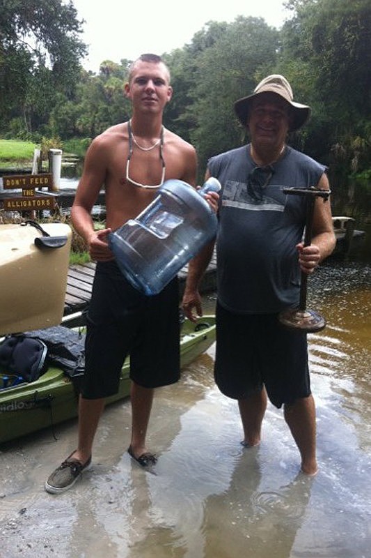 Volunteers collected all sorts of trash from the river.