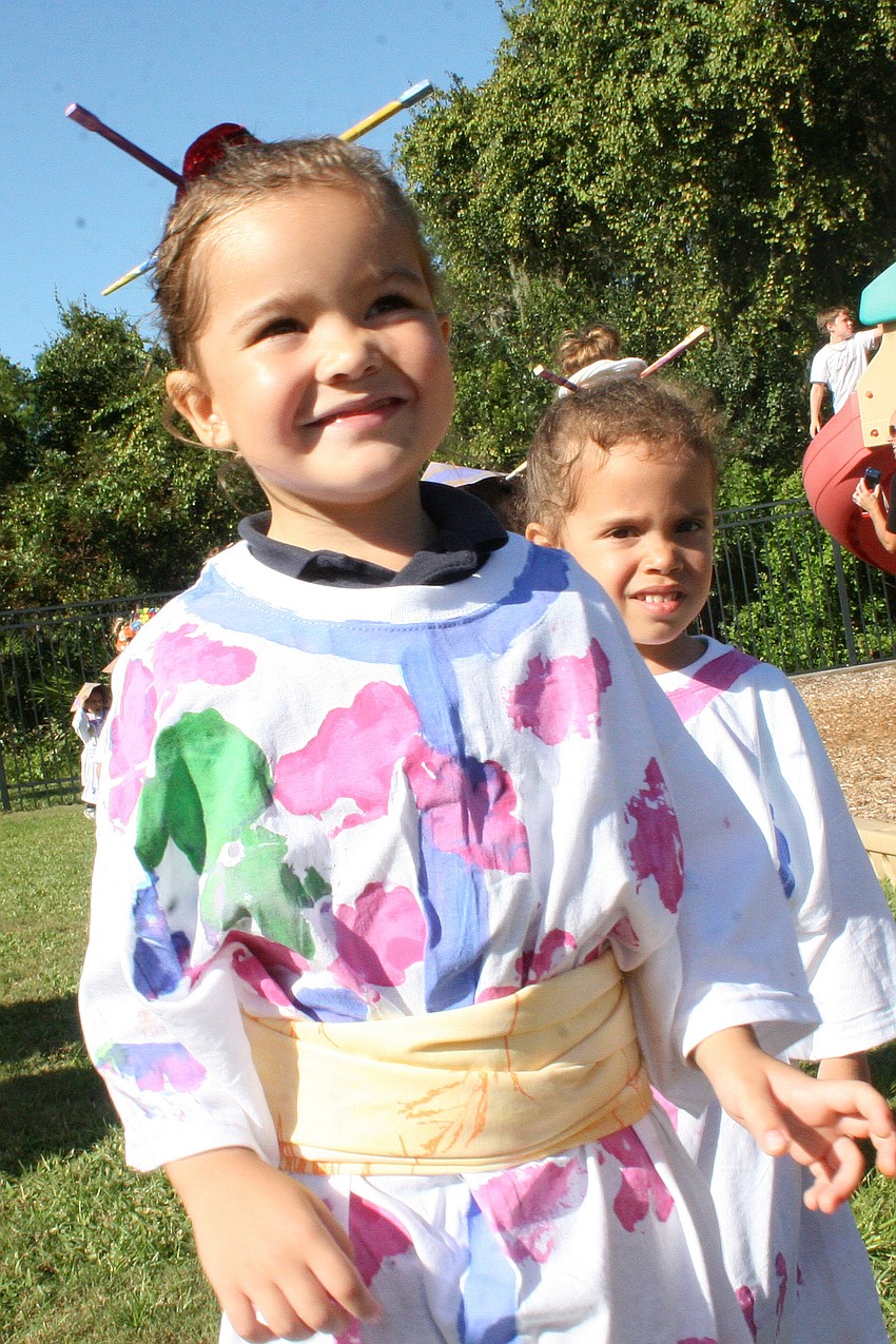 Mira Ways loved marching in front of a crowd of parents.