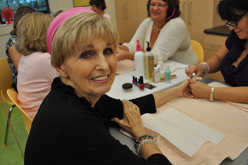 Joan Russell got her nails done.