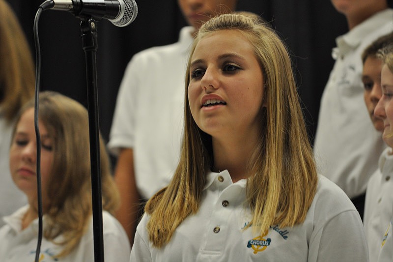Brooke Watchorm, 13, sang a solo during 
