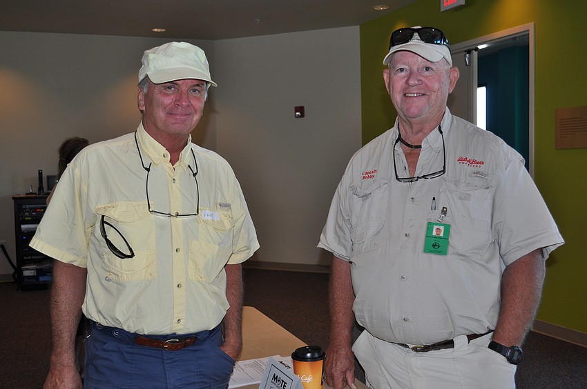 Fred Morey wants to be a volunteer for Mote and Capt. Bobby Hilbrunner is a volunteer in the fisheries department.