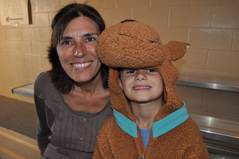 Diane Lesser came out with her grandson, Hayden, 6.