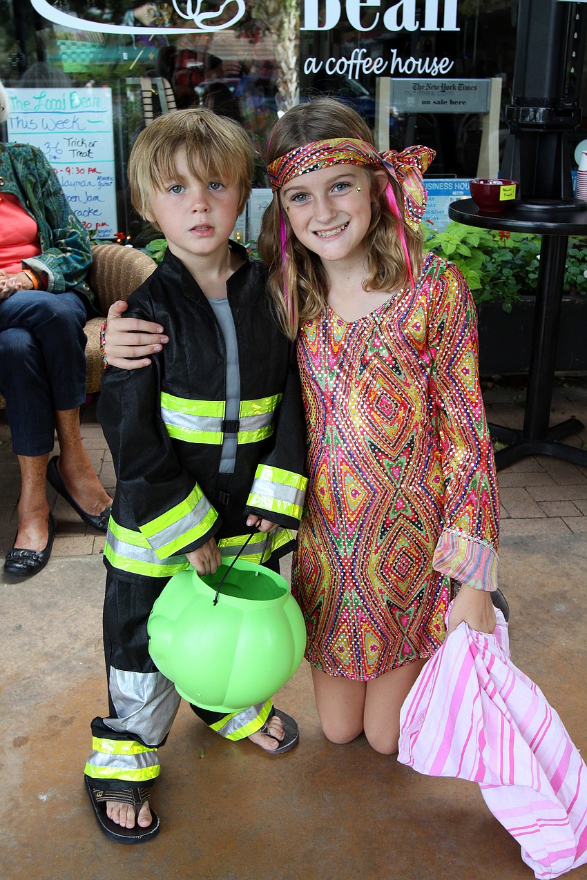 Mason Evans, 5, and Makenzie Huddleston, 10