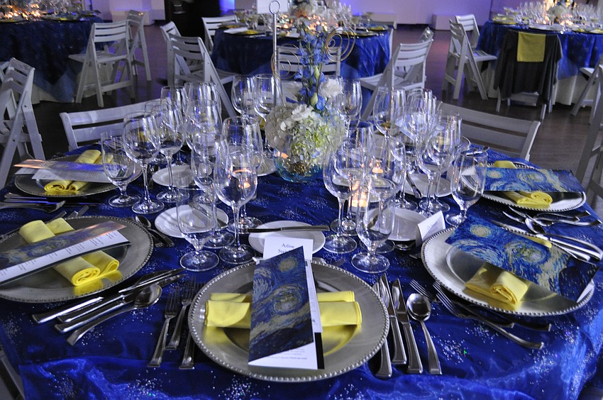 Longboat Key Center for the Arts, a Division of Ringling College of Art and Design was beautifully decorated according to the Starry Night theme