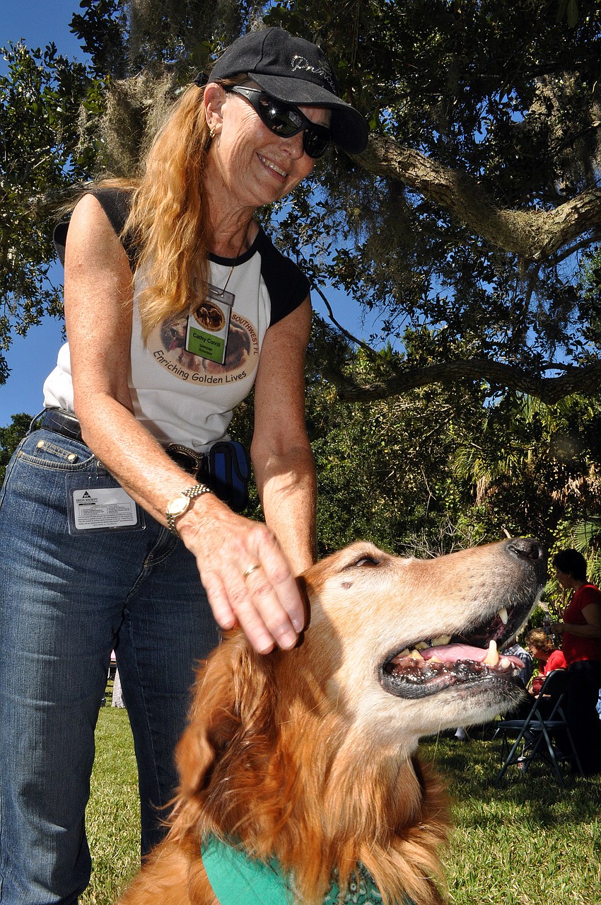 Cassidy, 11, gets some love from his mom, Cathy Cottrill.