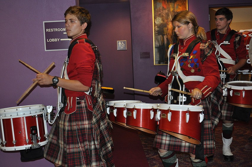 The luncheon commenced with music by the Riverview High School Kilte Band.