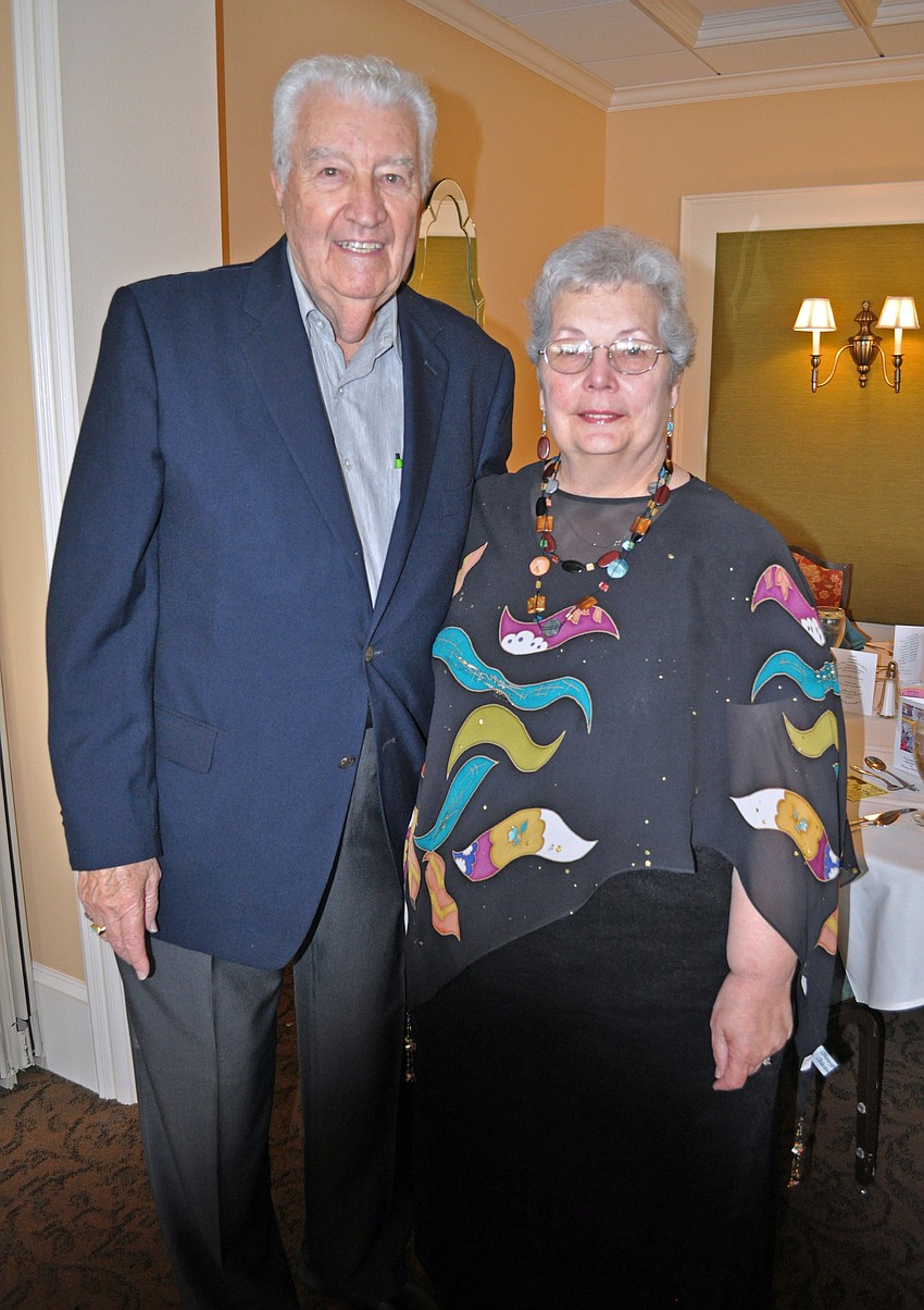 Communications co-chair Ed Maloney caught up with social committee chair Nancy Prive.