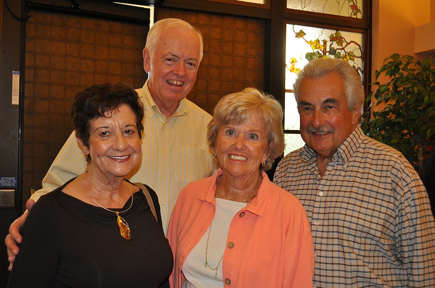 Ehrica and James Carroll who typically worship at St. Mary, Star of the Sea, Catholic Church with Bonney and Len Libman who typically worship at Temple Beth Israel