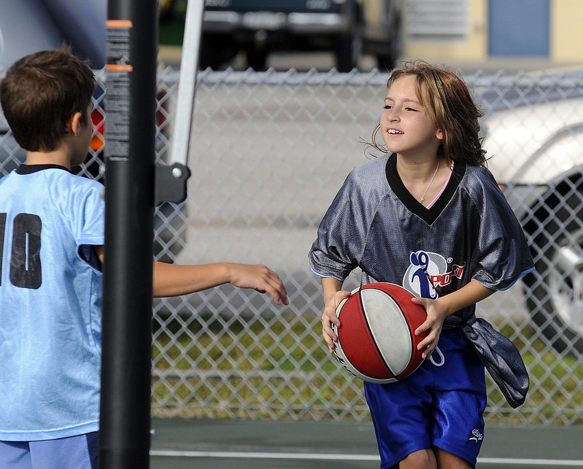 Nine-year-old Jordan Golden played for the Warriorsâ€™ grey team.