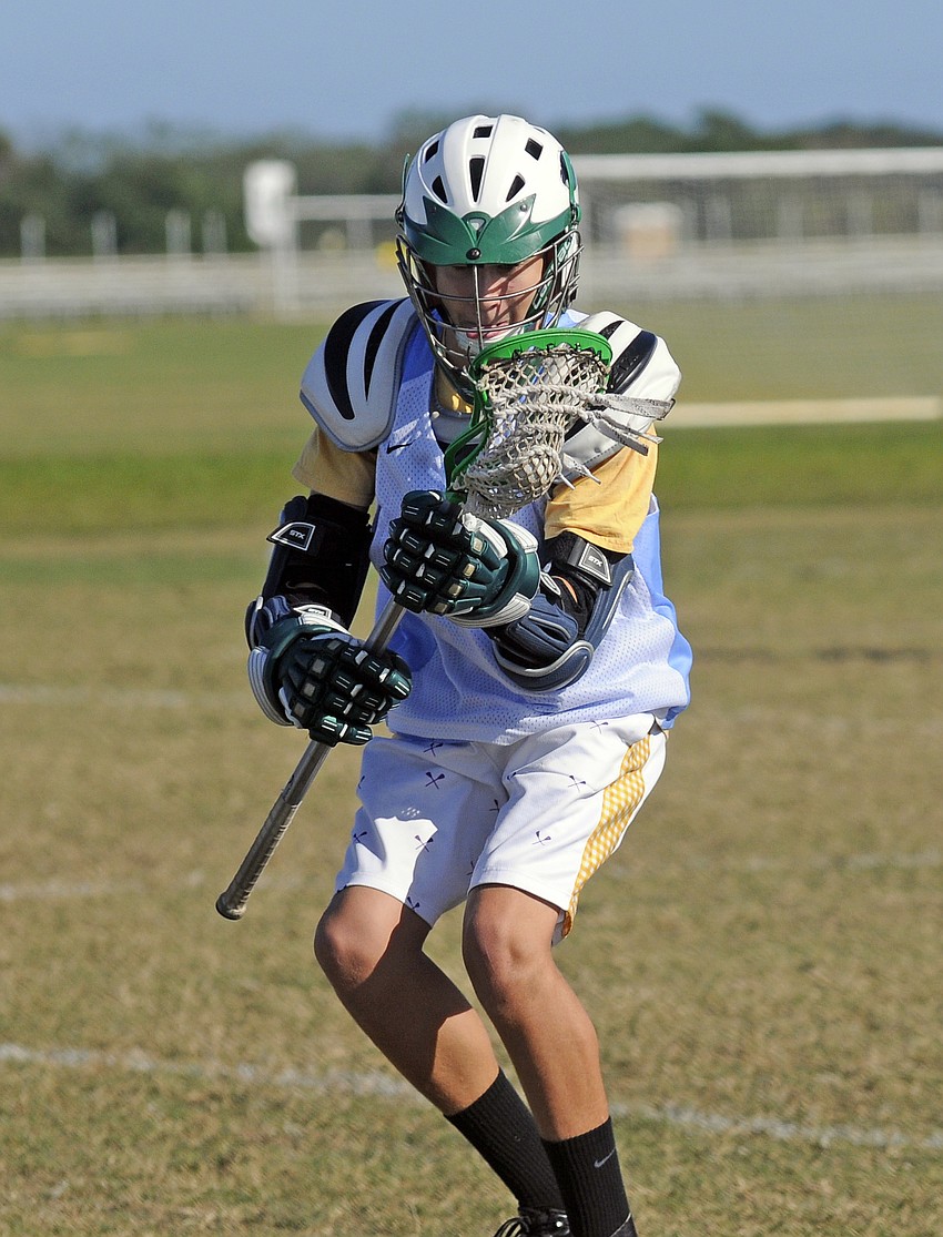 Fourteen-year-old attackman Sam Welch traveled down from New York to show off his lacrosse skills.