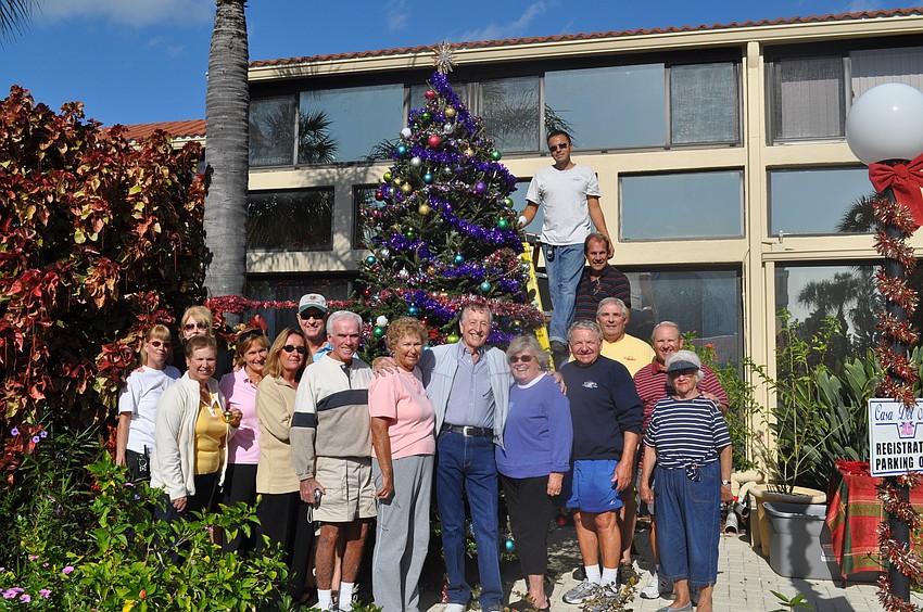 Casa Del Mar owners, renters, visitors and staff decorate the Christmas Tree.