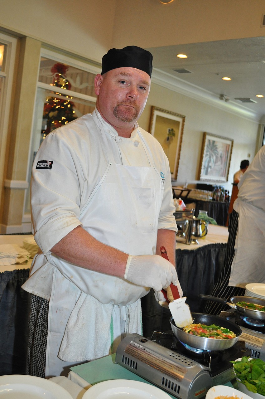 Longboat Key Club Chef James Ducale prepares omelets