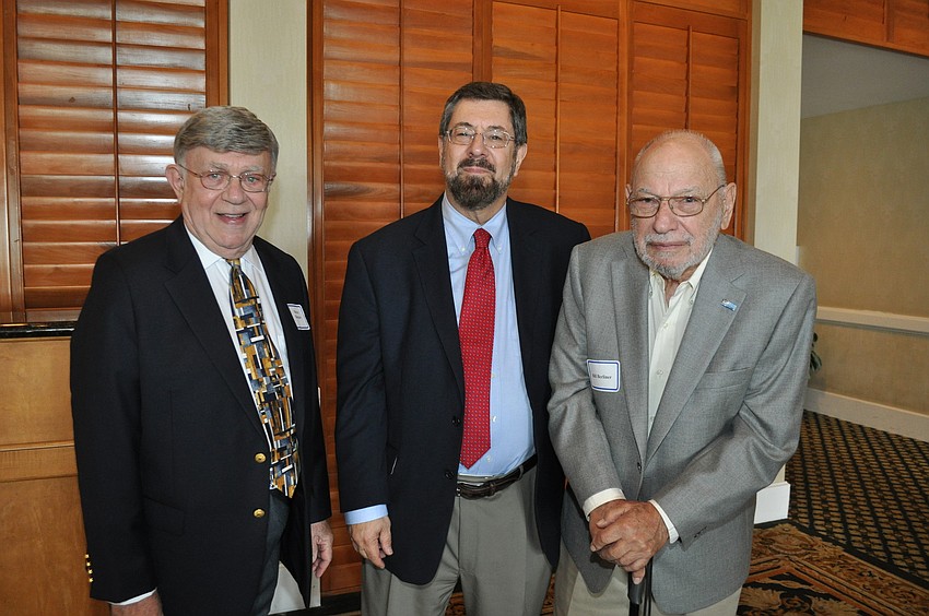 Murray Blueglass, Speaker Dr. Howard Simon and Bill Berliner