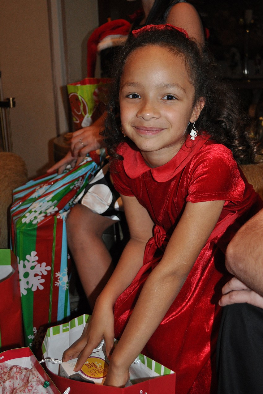 Bianca James, 8, was thrilled with her new DSI.