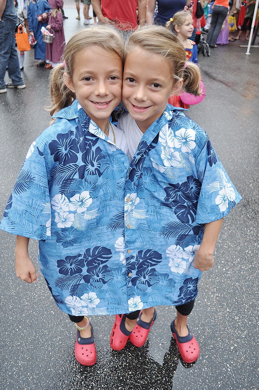 Twin sisters Gracie and Hailey Marston dressed as Siamese twins for Lakewood Ranchâ€™s annual Boo Fest Oct. 28. Published Nov. 3, 2011.