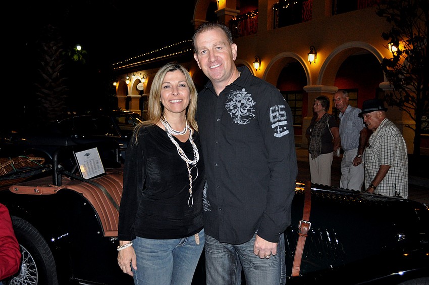 River Club residents Lisa and Bill Mayer enjoyed looking at the classic car collection.