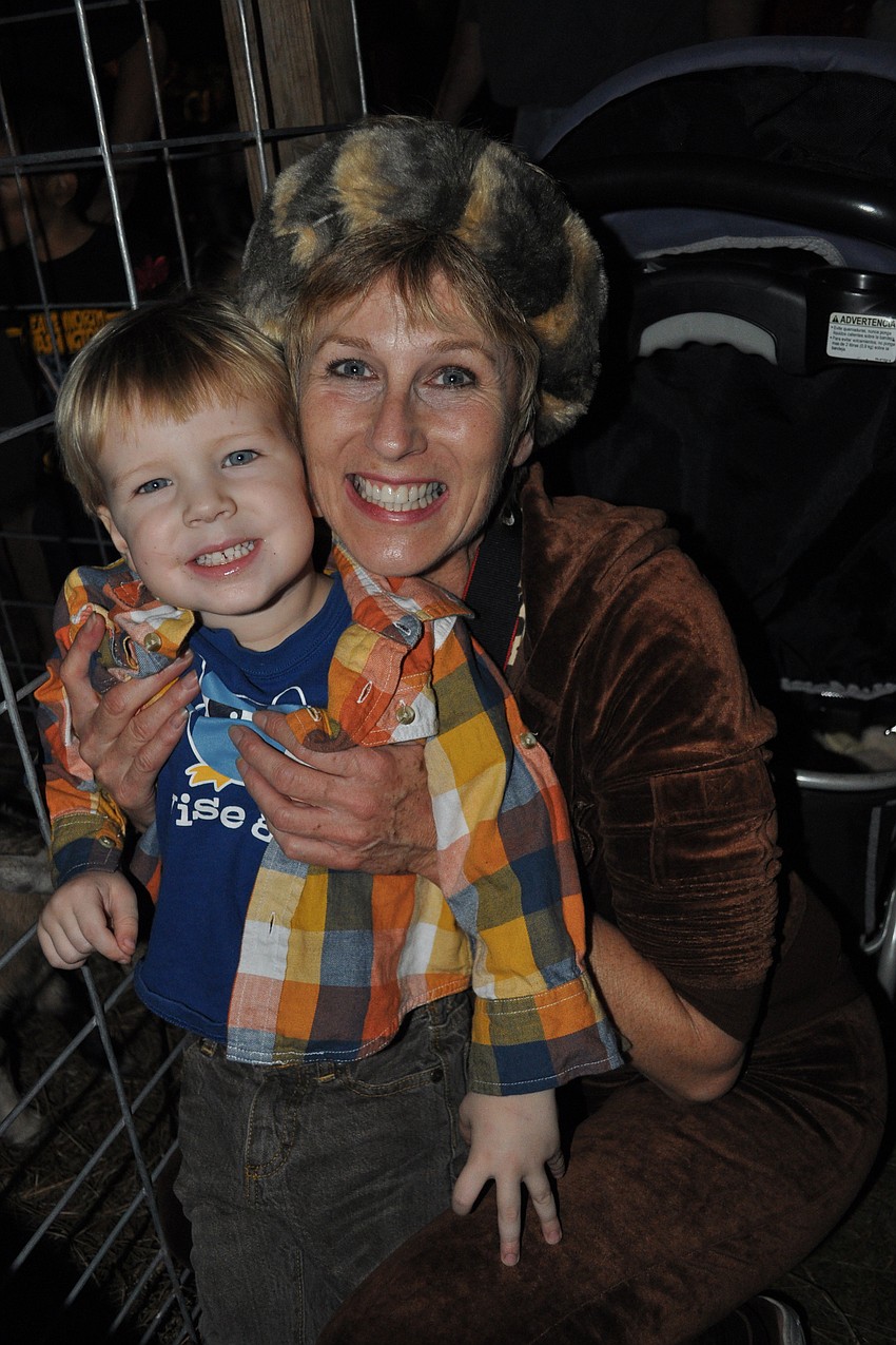 Joshua Martens, 2, checked out the animals with his grandmother, Jodie Marusarz.