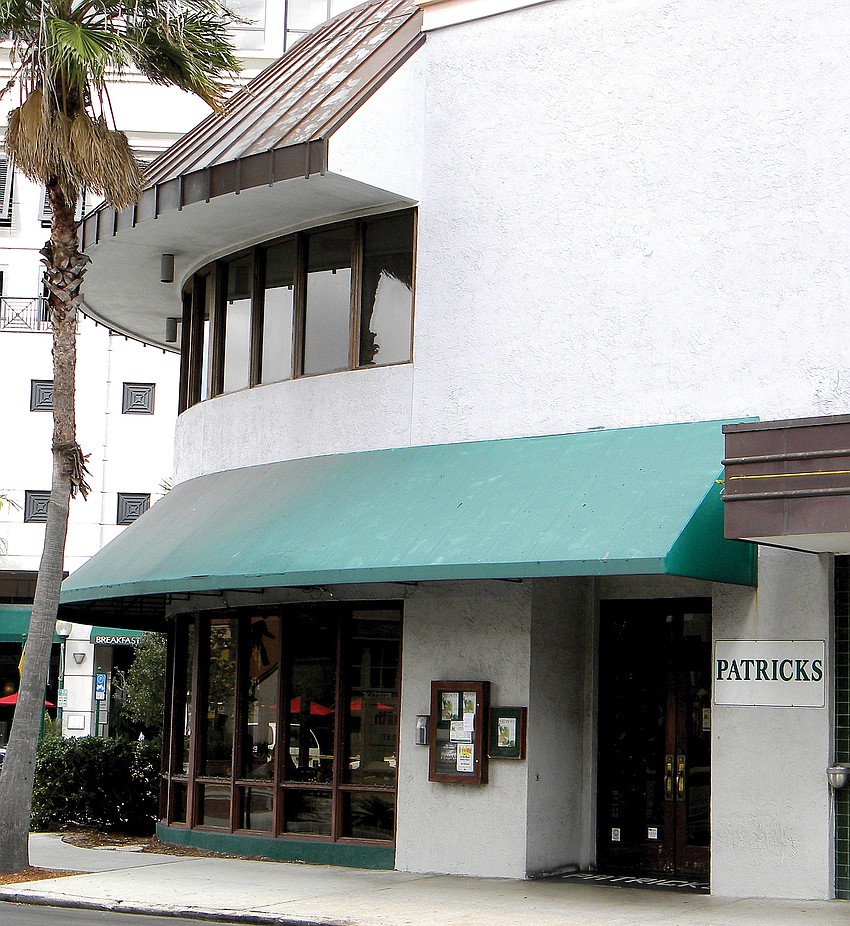 Patrick's Restaurant, a long-time fixture at Five Points, announced its lease hadnâ€™t been renewed, so it was moving near the Main and Lemon streets intersection in downtown Sarasota.