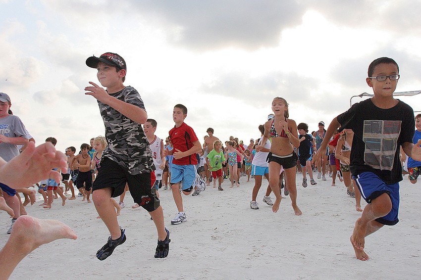 More than 300 participants ran the 1-mile Fun Run in June on Siesta Key Beach.