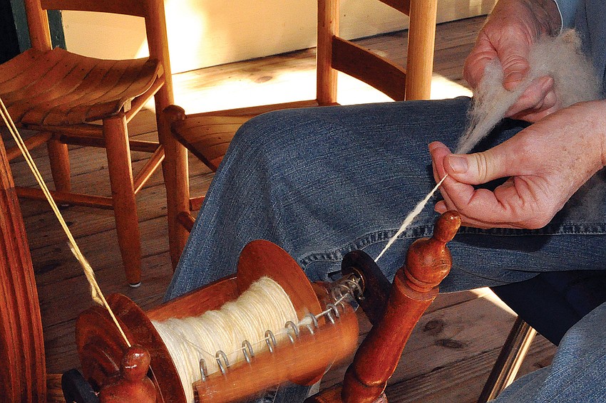 Anne Savage did a demonstration of how to spin wool in November at the Sarasota Historical Societyâ€™s third annual Pioneer Day.