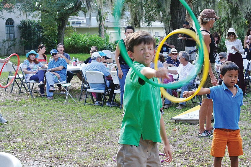 Brett Blair was one of the winners of the hula-hoop contest in December at the Hudson Bayou Neighborhood Associationâ€™s annual neighborhood picnic.