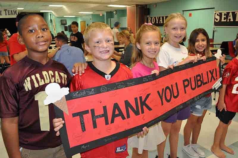 Publix donated ice cream for the night.