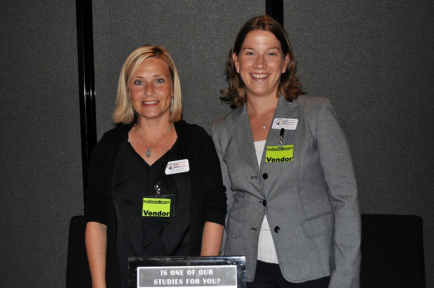 Ginger Moritz and Jamie Smith worked Florida Clinical Research Centerâ€™s booth.