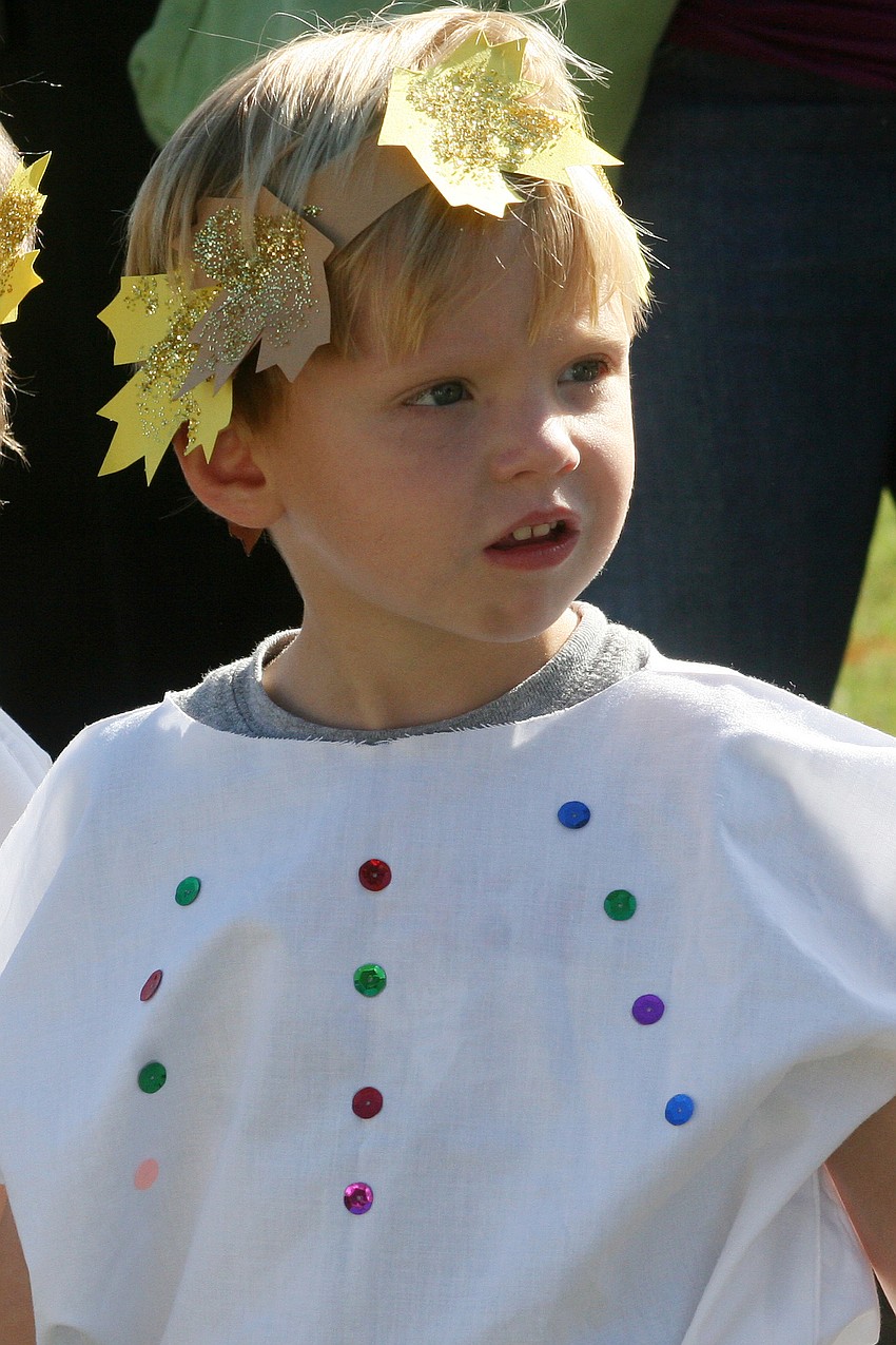 Maxwell Bradley couldn't believe how many parents came to watch the parade.