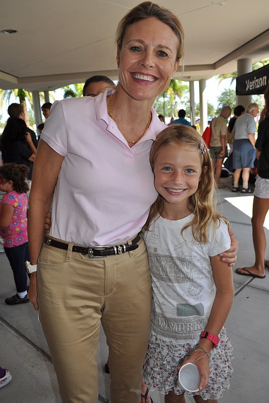 Dominque Sparks enjoyed the day with her daughter, Gianna, 8.